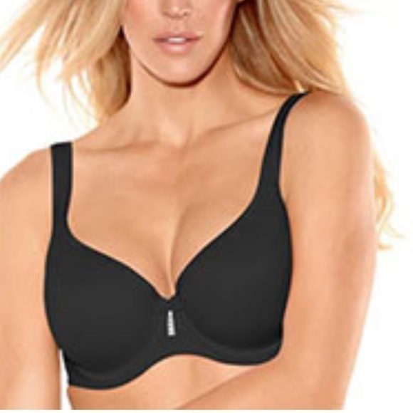 Fit Fully Yours Smooth Moulded Cup Underwired T-shirt Bra black size 40G - Picture 1 of 8